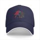 Black baseball cap with Superman and Batman shadow graphic