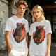 Olive T-Shirt Featuring Monkey D. Luffy Sunset Pirate Ship Art