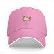Black baseball cap with cute chubby calico cat graphic