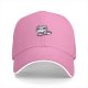 Black baseball cap with cute raccoon holding a coffee cup graphic