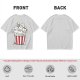 Olive T-Shirt With Cute Kitten Popcorn Bucket Graphic