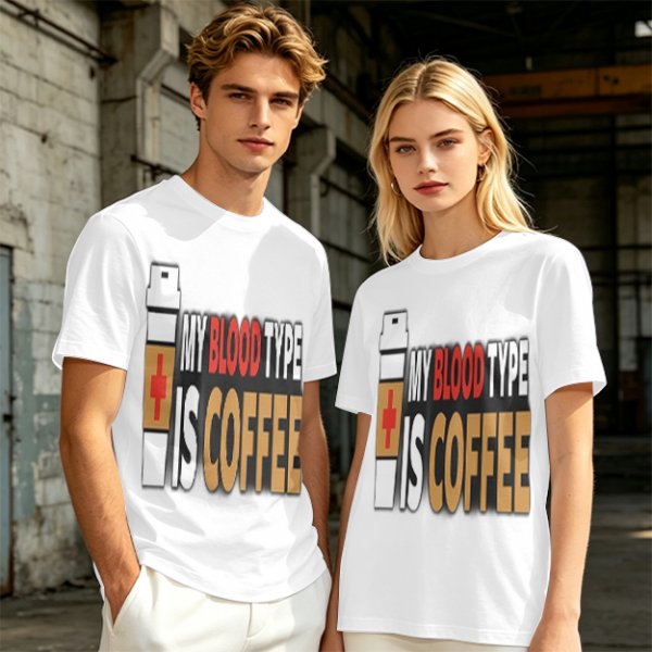 My Blood Type Is Coffee Graphic Tee
