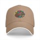 Black baseball cap with retro video game character grill print