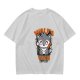 Olive t-shirt with cute wolf vanity graphic and playful text