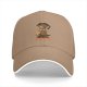 Black baseball cap with coffee and mouse themed graphic design