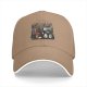 Black Baseball Cap With Robot And Mushroom Graphic Print