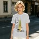 Olive T-Shirt With Cartoon Marshmallow and Burning Character Print