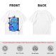 Olive T-Shirt With Cheshire Cat And Crow Graphic Print