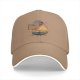 Black baseball cap with anime fire demon ramen bowl graphic