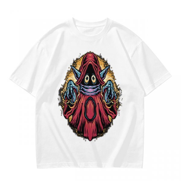 Orc-like magical creature graphic olive green t-shirt