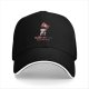 Black baseball cap with 'I am at my LIMIT' and cartoon character print