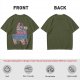 Olive T-Shirt With Colorful Donkey Pinata Graphic Print