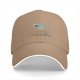 Black Baseball Cap With Shark Graphic And Dolphin Text Print