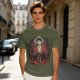 One Piece Luffy Graphic Print Olive T-Shirt