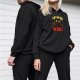 Black hoodie with 'I Wish You Well In Hell' devil cat graphic