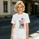 Olive T-Shirt With Relaxed Bearded Man Holding Skull Cup Print