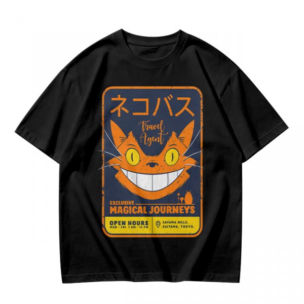 Magical Cat Bus Travel Agent Graphic T-Shirt Design