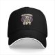 Black Baseball Cap With Reckoning Cat Skeleton Pentagram Art