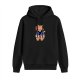 Black Hoodie With Japanese Sushi Chef Cat Graphic