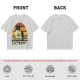 Olive t-shirt with black cat using laptop and Meowcrosoft text