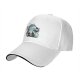 Black baseball cap with dragon and anime character graphic print