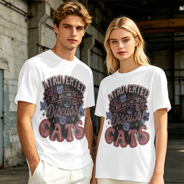 Introverted But Willing To Discuss Cats Graphic T-Shirt