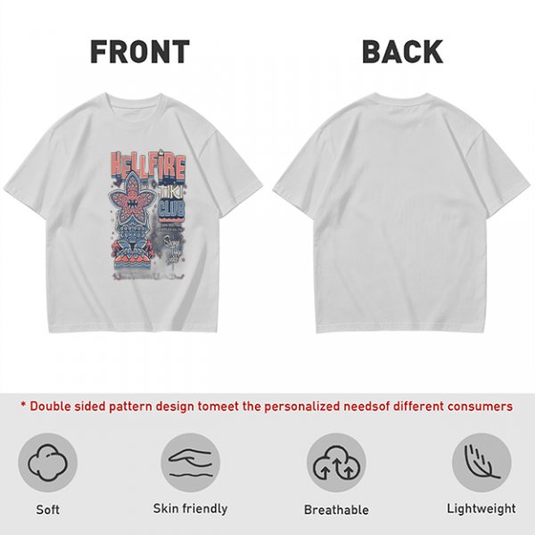 Olive T-Shirt with Hellfire Tiki Club Tiki Totem Graphic Print