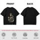 Olive Graphic T-Shirt With The Cult Of Pizza Cat Occult Artwork
