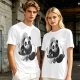 Olive T-Shirt With Panda Eating Ramen Graphic Print