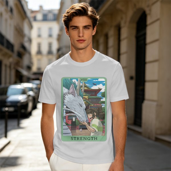 Spirited Away Haku Chihiro Strength Tarot Graphic T-Shirt