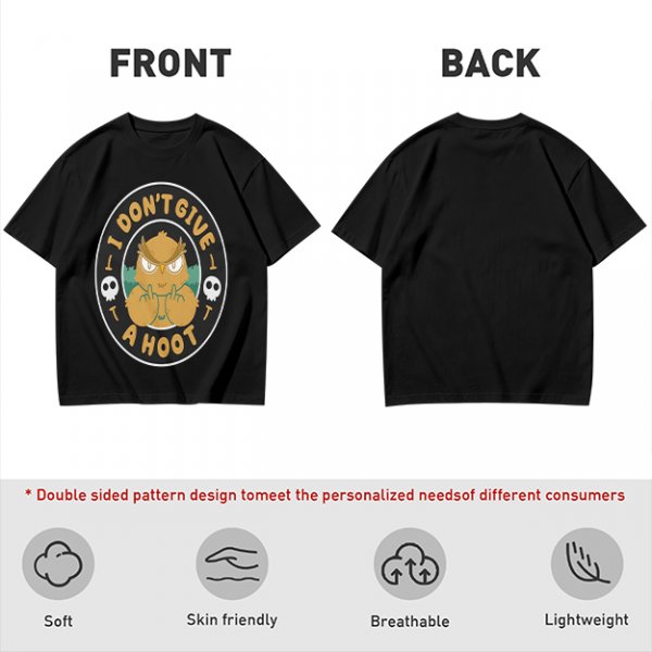 Owl giving middle finger funny graphic olive green t-shirt