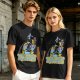 Olive T-shirt with Evil Girl Graphic Print