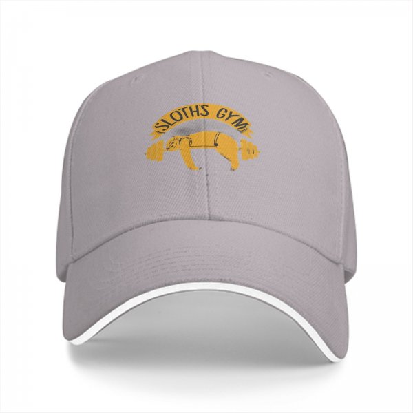 Sloths Gym Graphic Black Baseball Cap