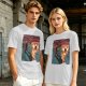 Olive T-Shirt With Funny Pizza Slice Scream Art Print