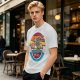 Olive T-shirt with Retro Ramen Bowl Chopsticks Graphic