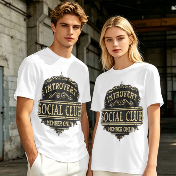 Introvert Social Club Member Only Graphic T-Shirt