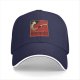 Black Baseball Cap With Vintage Wine Lady Graphic Print