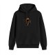 Black hoodie with pumpkin skeleton graphic for Halloween style
