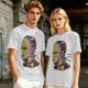 Olive T-Shirt with Frankenstein Monster Portrait Print