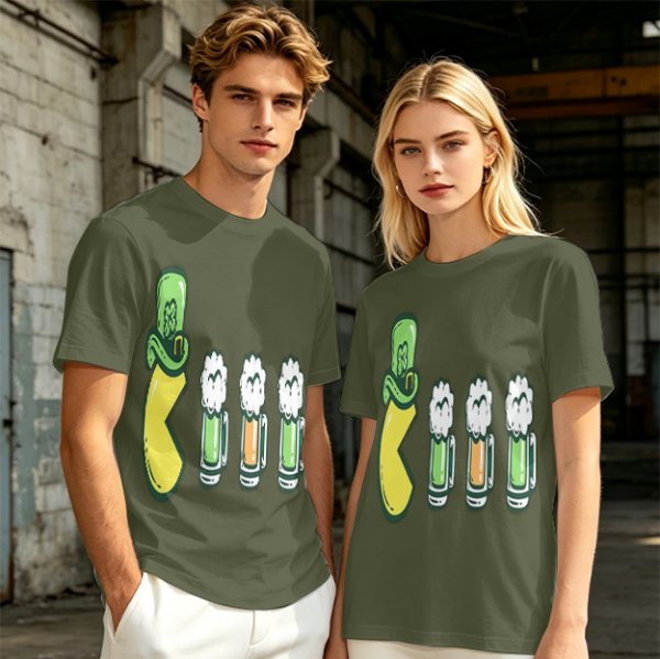 St. Patrick's Day Beer and Leprechaun Hat Graphic T-Shirt