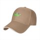 Black Baseball Cap With Cute Green Dinosaur Graphic
