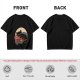 Olive T-Shirt with Relaxed Black Cat Gaming Snack Print