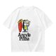 Olive T-Shirt with Surfer Pizza Character and Argyle Pizza Print