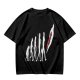 Olive T-Shirt With Evolutionary Human Silhouette Print