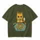 Grumpy Orange Cat Playing Settlers of Catan Board Game T-Shirt