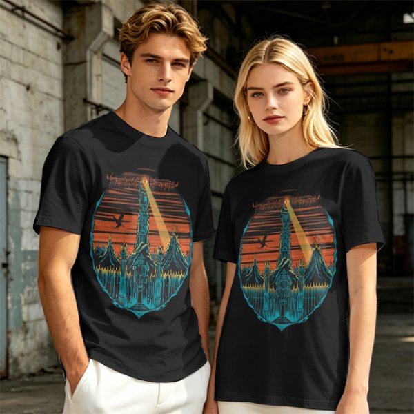 Lord of the Rings Dark Tower Graphic Olive T-Shirt