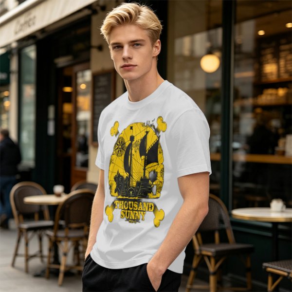One Piece Thousand Sunny Pirate Ship Graphic T-Shirt
