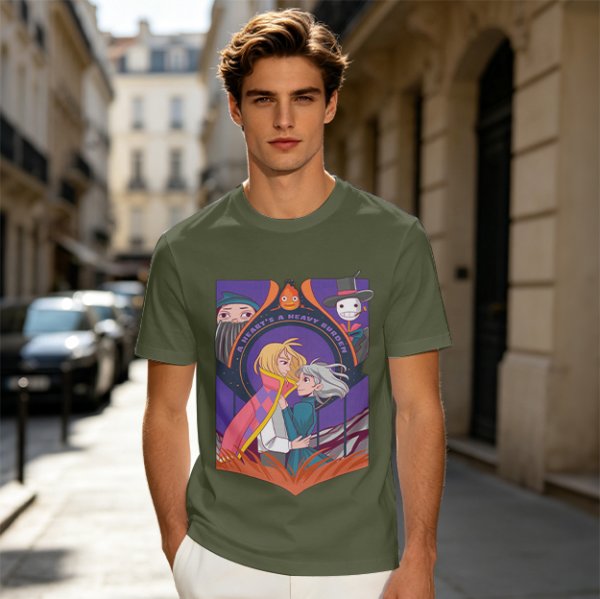 Howl's Moving Castle Characters Graphic Tee for Fans