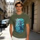 Olive Green T-Shirt With Mystical Ancient Tree Face Print