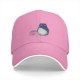 Black Baseball Cap With Blue Totoro Inspired Graphic Print